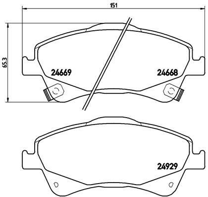 A.B.S. P 83 109 BREMBO Bremsbelagsatz, Scheibenbremse